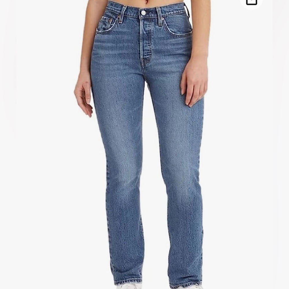 Levi's 501 Original Fit High Waisted Jeans Medium Wash Women's 28 Regular
